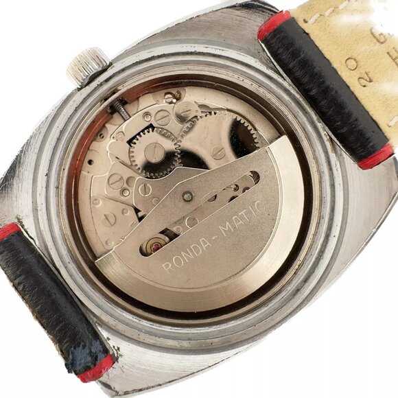 Vintage Condor 125 World Time 21J Men Automatic Wristwatch RondaMatic SwissSteel - Picture 10 of 12